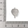 Natural Mixed Gemstone Chip 304 Stainless Steel Heart Connector Charms KK-P300-31P-4