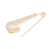 Crystal Rhinestone Safety Pin Brooches JEWB-A040-01C-G-3