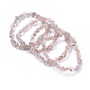 Natural Rutilated Quartz Bead Stretch Bracelets BJEW-K213-20-1