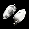 Natural Howlite Pendants GG-K002-16W-2