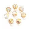 Electroplate Transparent Round Glass Beads GL-CBA6A73-FP01-1