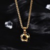 304 Stainless Steel Pendant Necklaces NJEW-H058-02G-2