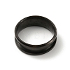 201 Stainless Steel Grooved Finger Ring Settings RJEW-WH0010-08C-EB-1-2