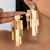 Rectangle Alloy Dangle Stud Earrings FS-WG72D3D-01-2