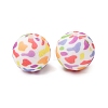 Food Grade Eco-Friendly Printed Silicone Beads SIL-A013-01A-11-1
