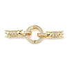 Ring Brass Micro Pave Clear Cubic Zirconia Fold Over Clasps KK-Z143-12G-1