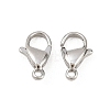 Tarnish Resistant 316 Surgical Stainless Steel Lobster Claw Clasps X-STAS-316-FL12A-4