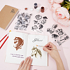 CRASPIRE 4 Sheets 4 Styles Custom PVC Plastic Clear Stamps DIY-CP0010-07-3