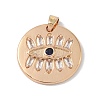 Brass Micro Pave Cubic Zirconia Pendants KK-P273-03KCG-1