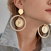 12Pcs 3 Size Brass Stud Earring Findings KK-BC0009-67-5