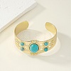 Resin Oval Beaded Open Cuff Bangle LS-BJEW-F452-01B-5