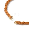 Braided Cotton Cord Bracelet Making MAK-L043-02G-13-2