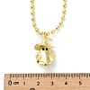 Brass Black Enamel Halloween Ghost Pendant Necklaces LS-NJEW-B135-01A-G-5