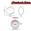 100Pcs Alloy Linking Rings FIND-HS0002-67P-2