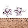 Alloy with ABS Imitation Pearl & Crystal Rhinestone & Acrylic Pendants PALLOY-Q466-04P-02-3