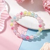 Kids Round Acrylic Beaded Stretch Bracelets BJEW-JB11558-02-1