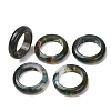 Natural Moss Agate Plain Band Ring RJEW-P044-01A-12-1