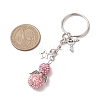 Alloy with Glass Seed Beads Keychain KEYC-MZ00010-03-3