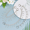 Brass Glass Rhinestone Shoe Decoration Chain FIND-GO00008-4