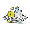 Bottle & Word True Friend Are Always Together in Spirits Enamel Pins JEWB-P020-B01-1