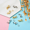 8Pcs 2 Colors Brass Double Opening Lobster Claw Clasps FIND-TA0001-45-13