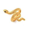 Ion Plating(IP) 304 Stainless Steel Rhinestone Snake Wrap Finger Rings for Women RJEW-S414-40B-G-1