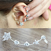 Alloy Rhinestone Star Cuff Earrings WG7708D-01-1