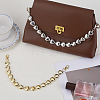 2Pcs 2 Colors CCB Plastic Heart Beaded Bag Handles with Clasps AJEW-CL0005-65-4