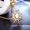 304 Stainless Steel Sun Pendant Box Chain Necklaces for Men FS-WG74900-01-1