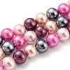 Electroplated Shell Pearl Beads Strands SHEL-F008-03A-09-1