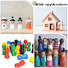 10Pcs Unfinished Wood Puppet WOOD-GF0002-42A-5