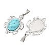 Natural & Synthetic Mixed Stone Pendants PALLOY-JF05695-02-2