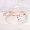 Alloy & Crystal Rhinestone Hinged Bangles for Women FS-WG22ADC-03-1