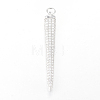 Brass Micro Pave Cubic Zirconia Pendants ZIRC-L068-50-2