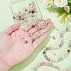 3 Strands Natural Violet Strawberry Quartz Beads Strands G-HY0001-93-3
