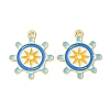 Ocean Alloy Enamel Pendants ENAM-B041-01L-1