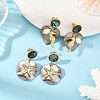 2 Pairs Paua Shell with Non-Tarnish 201 Stainless Steel Stud Earrings EJEW-JE07477-1