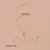 Alloy Snake Chain Slider Lariat Necklaces with Plastic Imitation Pearl Round Beads WG87CD3-01-3