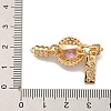 Brass Micro Pave Clear Cubic Zirconia Fold Over Clasps KK-U037-24G-01-3