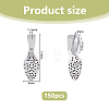 150Pcs Alloy Glue-on Flat Pad Bails TIBE-DC0001-26-2