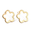 201 Stainless Steel Flower Stud Earring with 316 Stainless Steel Pin for Women STAS-K241-18G-1