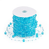Acrylic Round Beaded Link Chains DIY-MB0007-001D-3