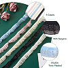 25 Yards 5 Colors Double Tiers Pleated Chiffon Polyester Ribbons ORIB-CW0001-01-14