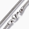 Non-Tarnish 304 Stainless Steel Mesh Chain Necklaces NJEW-L167-03A-P-1