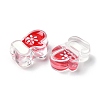 Christmas Decorations Theme Opaque Acrylic Bead with Enamel OACR-Z021-01G-2