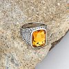304 Stainless Steel with Cubic Zirconia Finger Rings for Men FS-WG67565-47-1