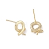 Brass Stud Earring Findings KK-G497-31G-2