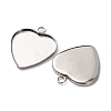 304 Stainless Steel Pendant Cabochon Settings STAS-D379-09C-P-2
