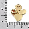 Brass Micro Pave Clear Cubic Zirconia and Enamel European Dangle Charms CU-CBAA556-02B-3