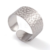 Non-Tarnish 304 Stainless Steel Open Cuff Rings for Women RJEW-G285-62P-1